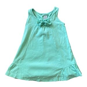 E-Land green cotton Lauren sleeveless dress, size 2T
